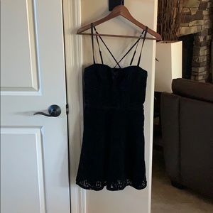 Black velvet dress